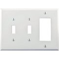 Eaton Wiring Devices Wallplate 3G 2Tgl/Decr Mid Wht PJ226W